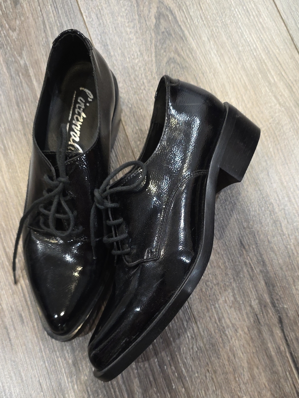 L'intervalle Black Leather Shoes Size 37